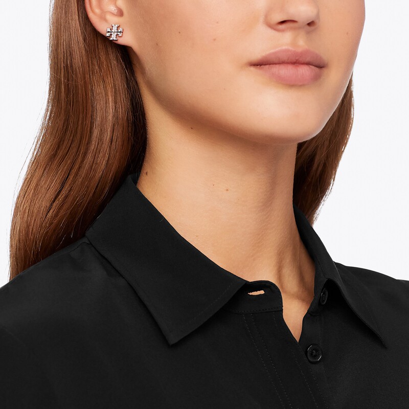 toryburch汤丽柏经典logo耳钉53423耳钉