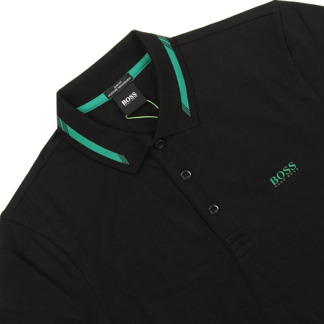 hugoboss绿标拼色翻领上衣男士短袖polo50419386polo衫