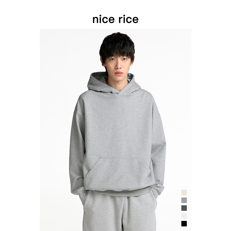 nice rice好饭 r.系列经典款500G全棉连帽卫衣[商场同款]NCC04001