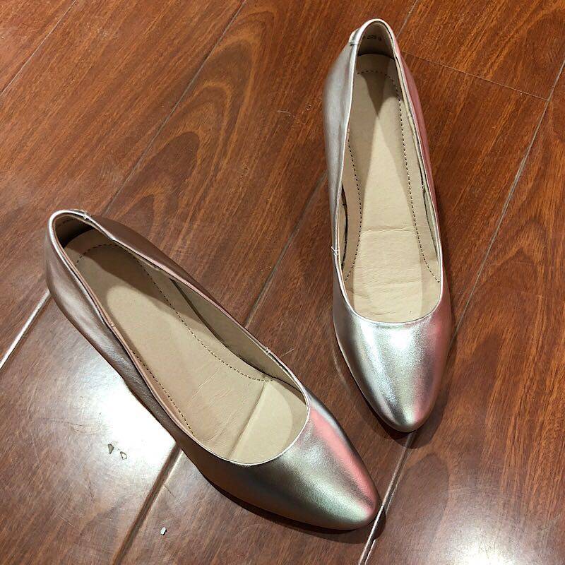 海航制服空姐尖头银色高跟细跟空乘工作单鞋单鞋