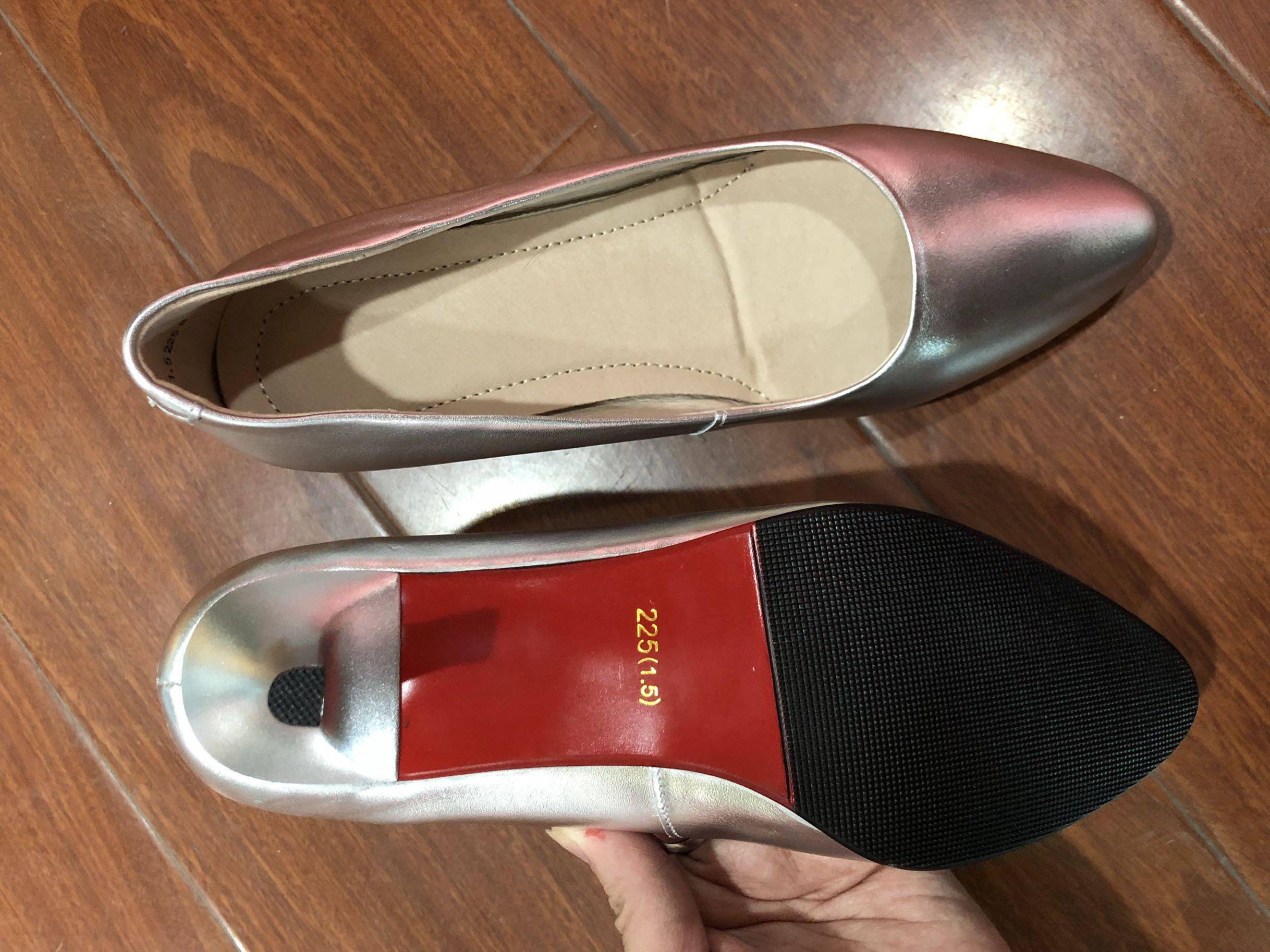 海航制服空姐尖头银色高跟细跟空乘工作单鞋单鞋