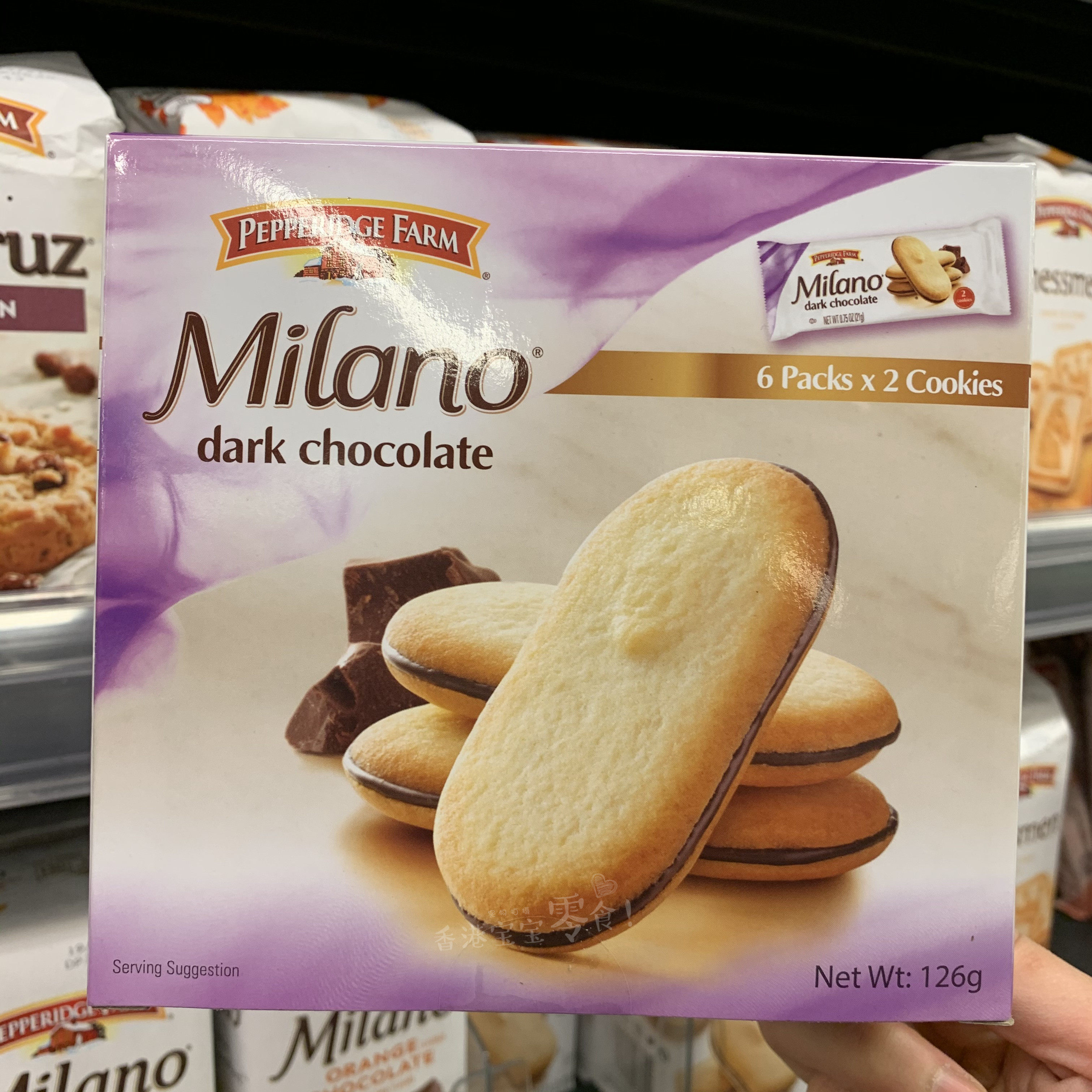香港代购美国非凡农庄milano巧克力夹心曲奇饼干曲奇饼干