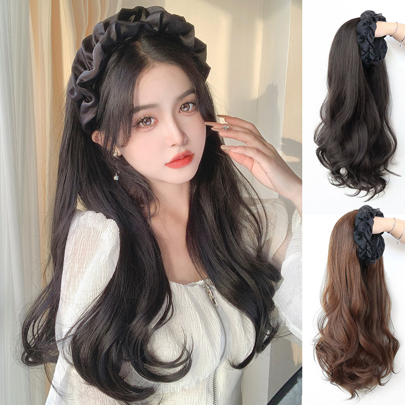 假发大波波浪发箍头套长发仿真发自自然蓬松日常整顶假发
