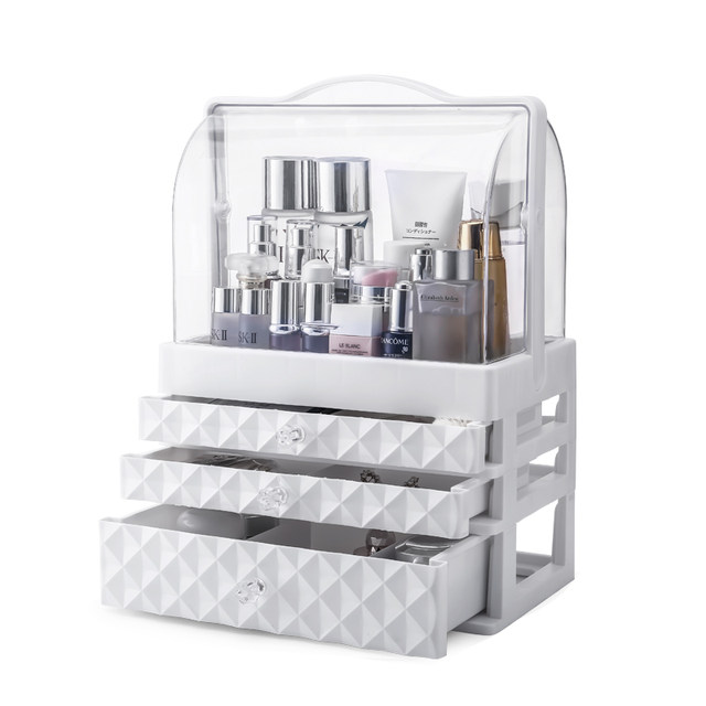 Red Dust Network cosmetic storage box cosmetic box Desktop Acrylic large dresser shelf skin care products lipstick Red Dust Network cosmetic storage box cosmetic box Desktop Acrylic large dresser shelf skin care products lipstick
