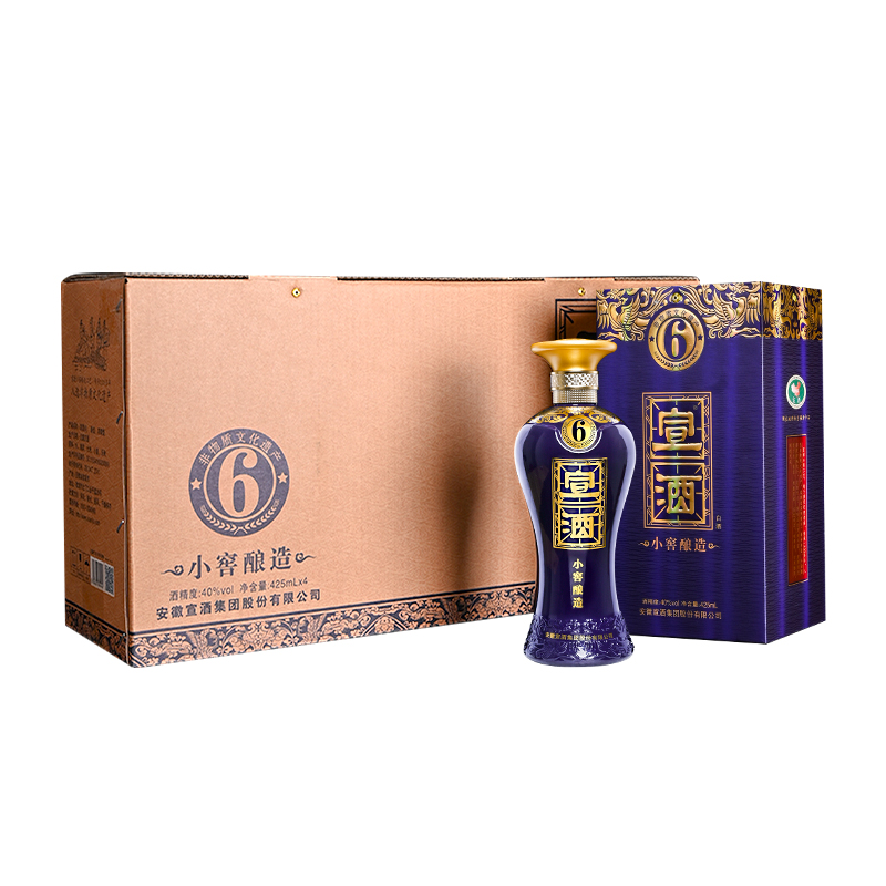 宣酒6年40度浓香型425ml*1单瓶礼盒国产白酒小窖酿造