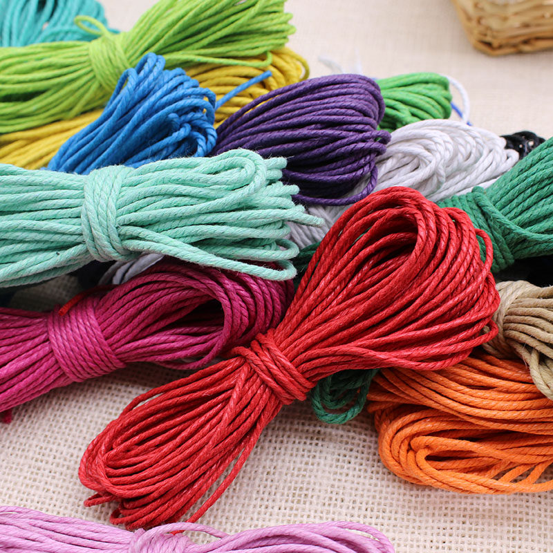 绳子彩色打蜡光滑打包包装编织材料diy手工绳子