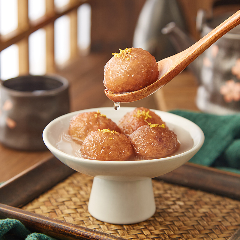 藕粉扬州盐城圆子汤圆特产美人宫廷芝麻元宵汤圆
