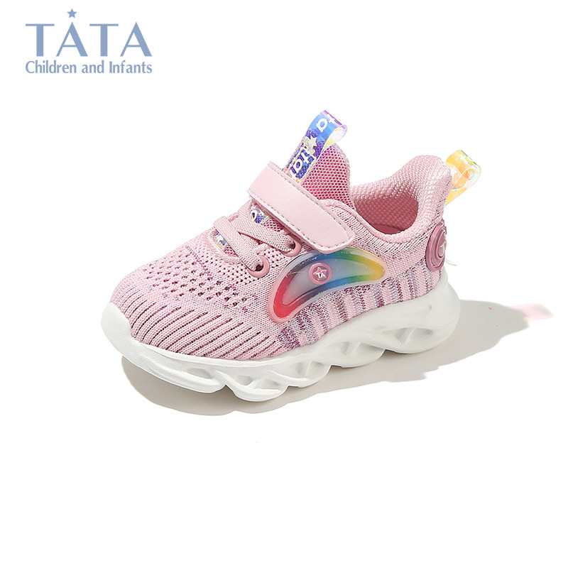 tata他她婴幼童鞋春秋潮拼女宝宝儿童学步防滑学步鞋