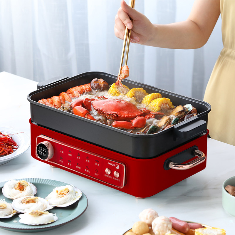 fagor法格多功能料理锅烧烤肉锅炉网红锅一体家用蒸煮炒煎电火锅