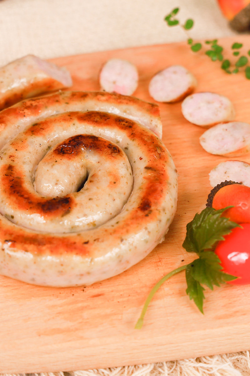 健士牌德式香葱油煎盘肠520g早餐手抓饼披萨纯德式风味原切肉片装