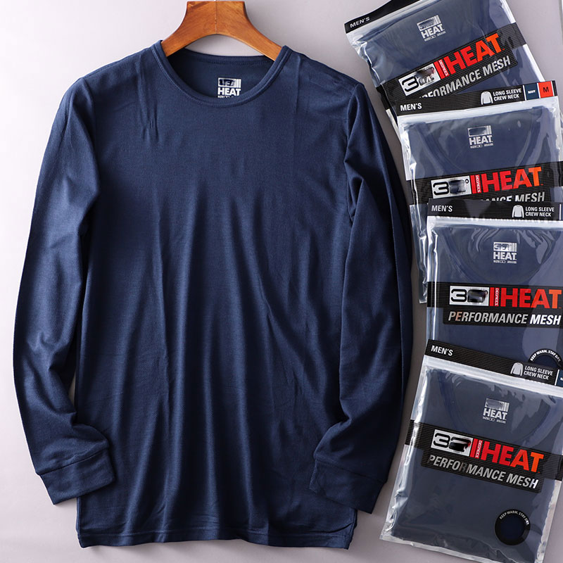 新型面料！6大科技功能发热恒温！秋季男士打底高弹长袖运动T恤潮