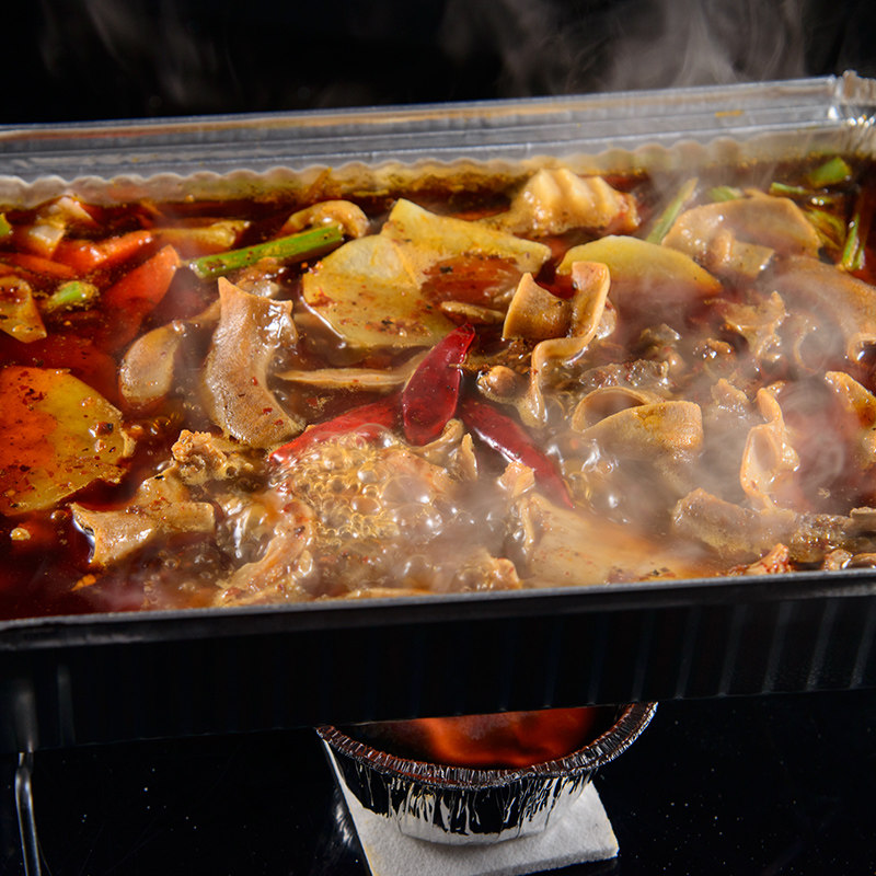 丫将军香辣熟食牛肉肚自热火锅750g