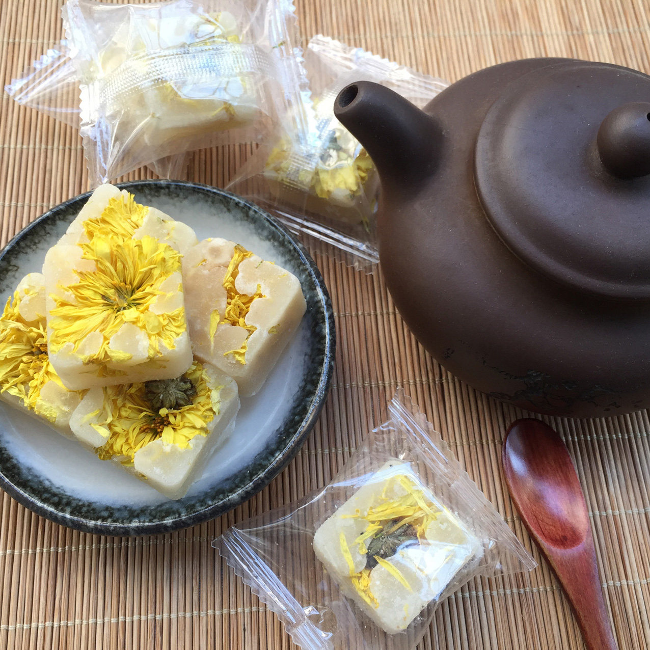 新款手工糖饮品独立小包装冰糖蜂蜜菊花茶块养生花草茶组合2斤装