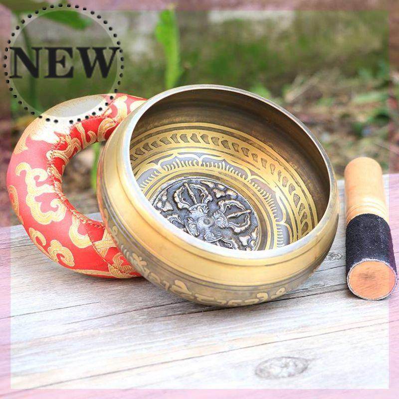 和尚复古用品日式行钵家居铜磬法海敲击静心摆件