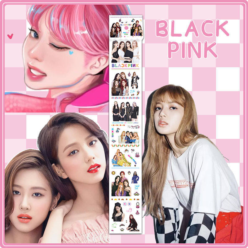 blackpink金智lisa周边可爱创意贴纸手机电脑贴画贺卡