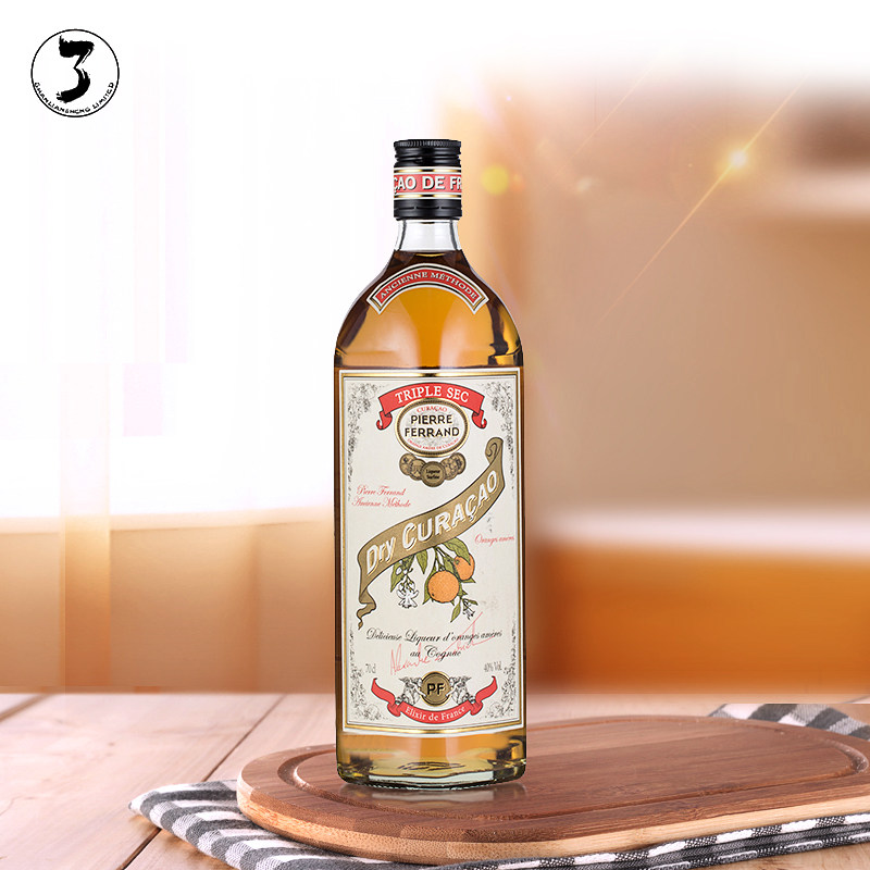 法国原装进口皮埃尔费朗库拉拉索ferranddrycuracao瓶装力娇酒