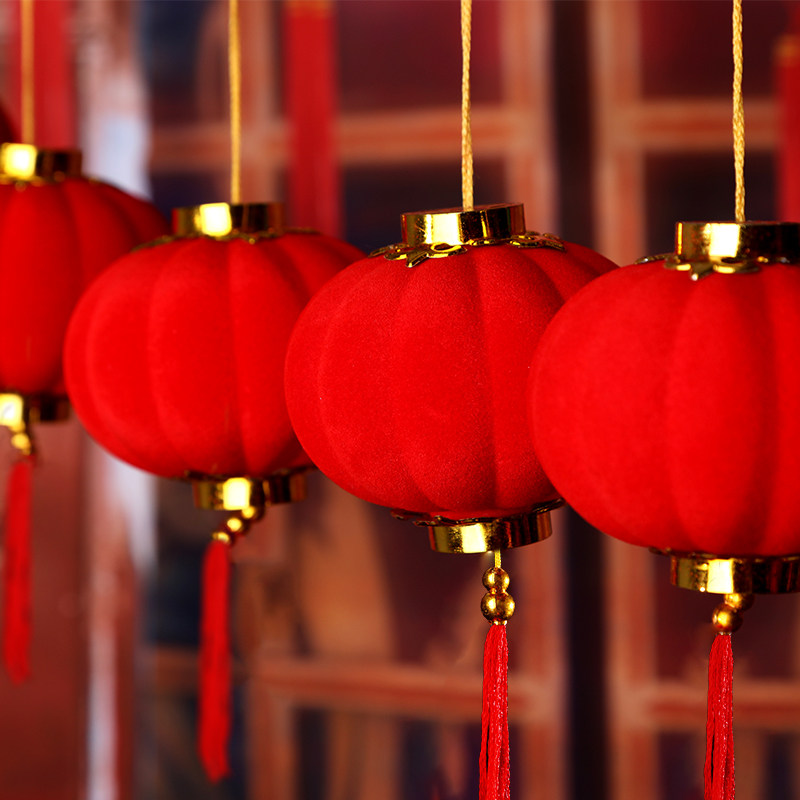 小灯笼挂件装饰喜庆大红2022新款挂饰婚礼场景灯笼