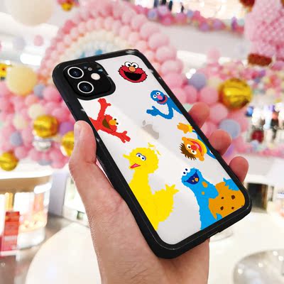 小怪兽mini新款max钢化por玻璃p可爱iphone卡通i12动漫i11全包十二ip