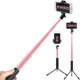 Selfie stick universal wireless bluetooth invisible remote control multifunctional tripod self-photo stick is suitable for Apple, Huawei and Xiaomi mobile phone live camera artifact Selfie stick universal wireless bluetooth invisible remote control multifunctional tripod self-photo stick is suitable for Apple, Huawei and Xiaomi mobile phone live camera artifact