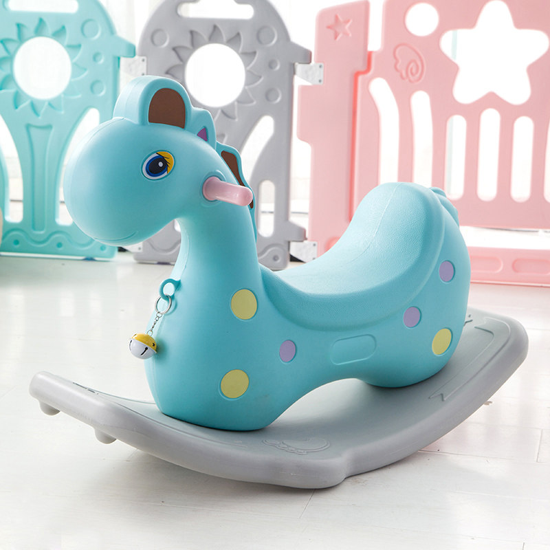 宝宝婴儿塑料摇摇马加厚儿童骑马玩具1-3-6周岁小木马男孩女孩子-寻一