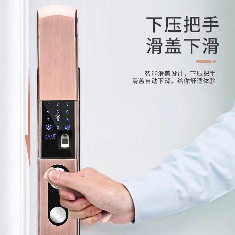 盼盼龙甲日上防盗门家用指纹电子智能门锁刷卡智能门锁