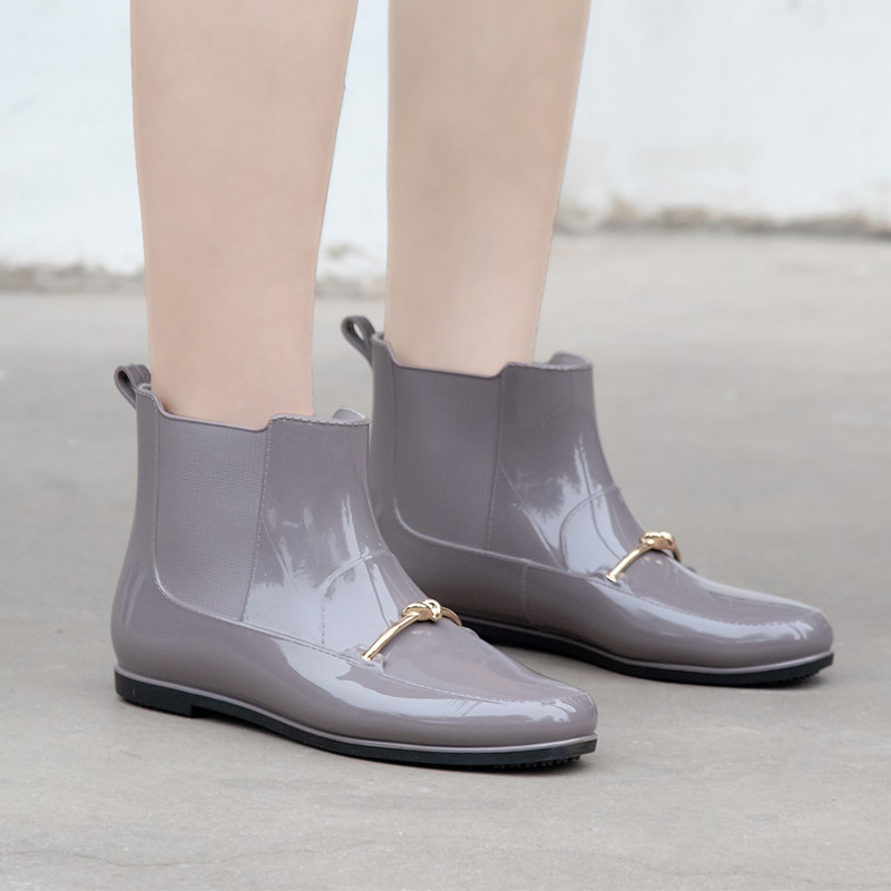 艳瑾韩国时尚尚外穿春户外水鞋女雨靴短筒雨鞋雨鞋