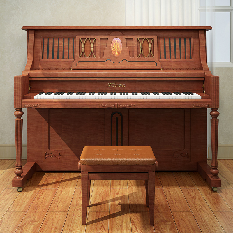 日本flora弗洛拉全新复古钢琴成人家用初学者品牌钢琴
