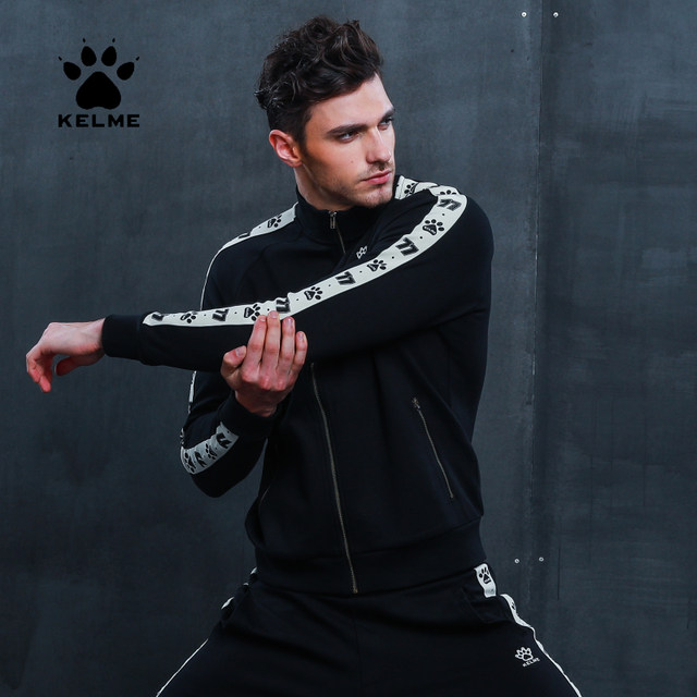 Kelme Calmei sports jacket men's jacket collar horn outdoor casual cardigan Korean version of casual sweater tide Kelme Calmei sports jacket men's jacket collar horn outdoor casual cardigan Korean version of casual sweater tide