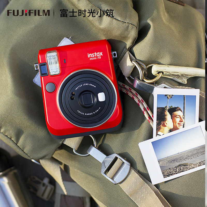 富士拍立得instaxmini70自带美颜照相机套餐相纸mini25一次成像