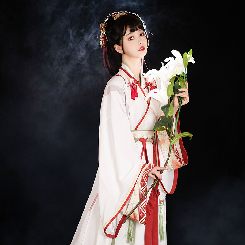 池夏繁花入梦云裳仙制直宽袖襦交窬裙原创改良汉服