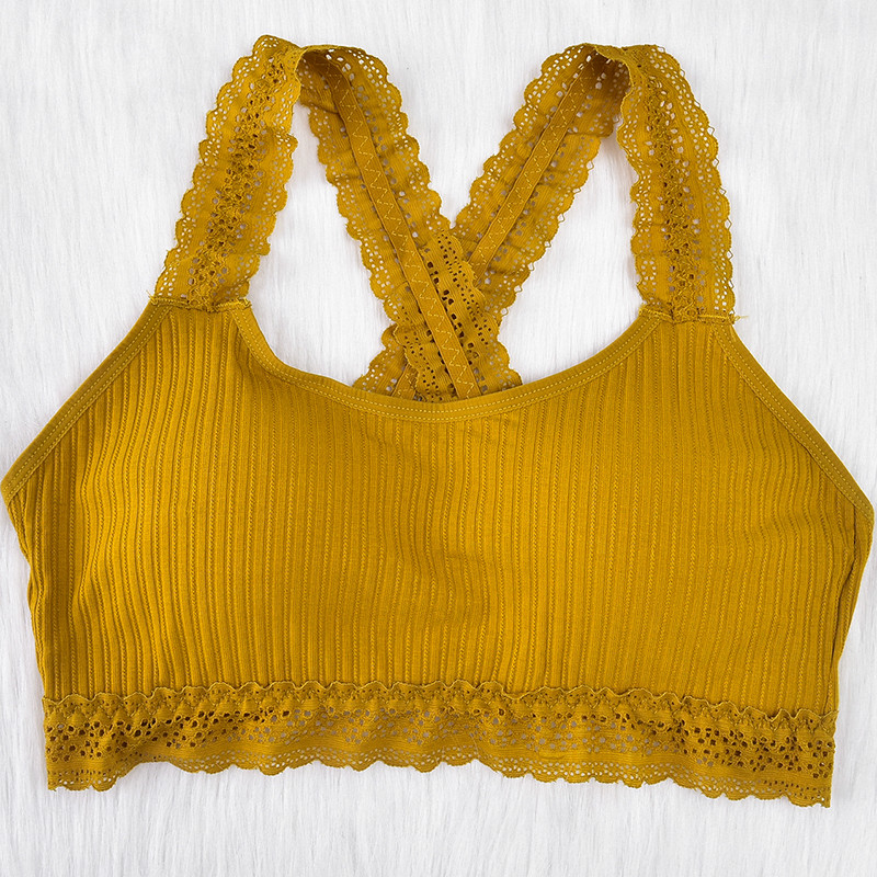 美背内衣女无钢圈网红爆款吊带小背心式文胸白色聚拢性感裹胸抹胸