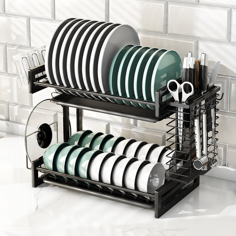 碗碟架沥水架厨房置物架家用碗盘收纳多功能晾碗架厨房置物架