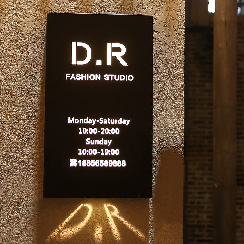 创意镂空灯箱公司广告牌门头招牌led发光铁艺广告牌