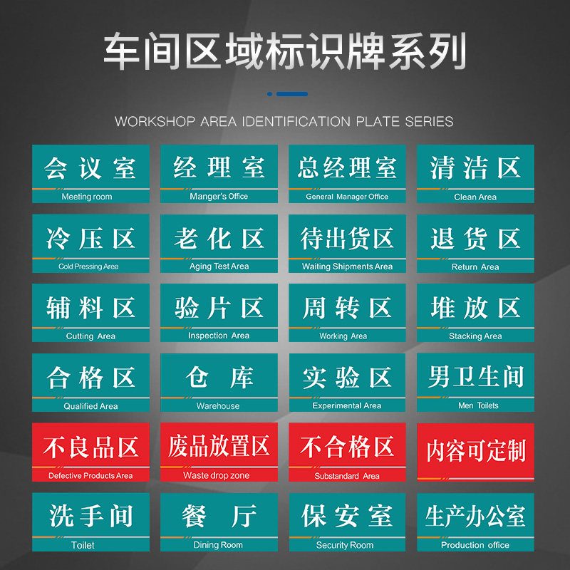 退货区雪弗门牌办公室材料签牌标签货架超市移动标志牌