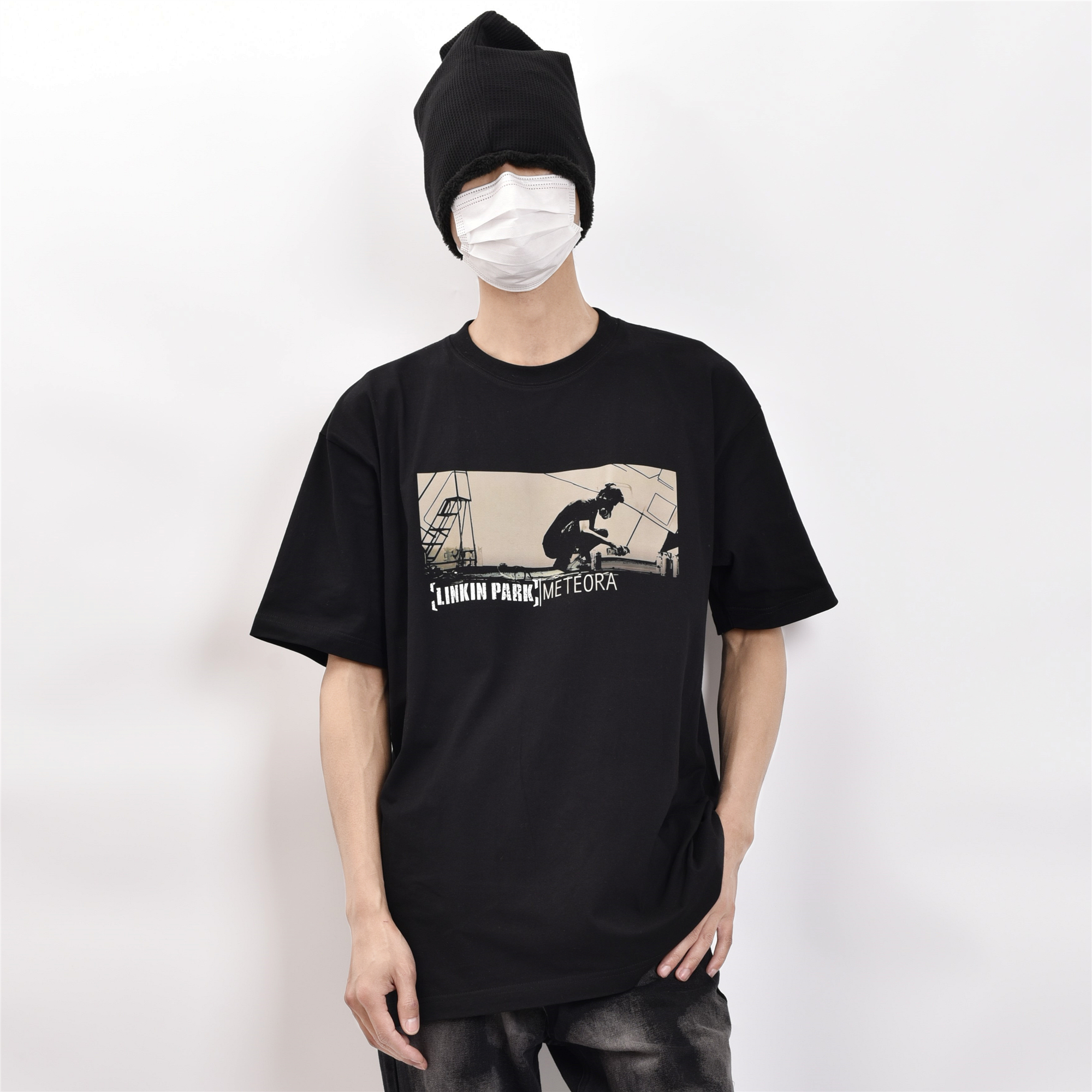 Linkin Park Meteora t恤林肯公园摇滚乐队宽松美式vintage男短袖