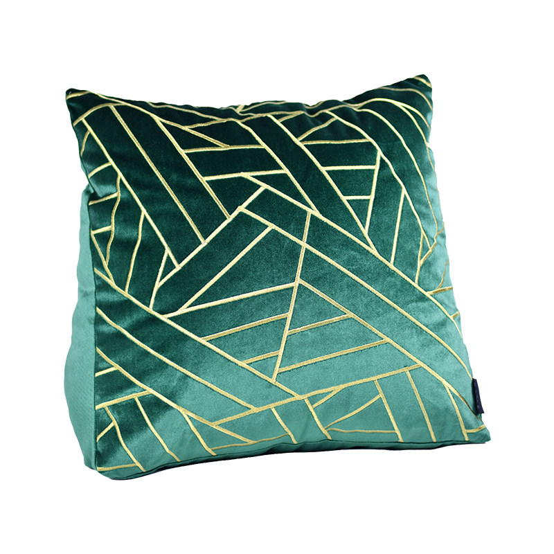 冉牡仕刺绣绣花几何图案卧室沙发三角样板房靠垫靠垫