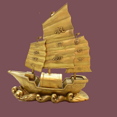 直销摆件铜雕一帆风顺招财进宝镇宅辟吉祥物风水用品其他摆件