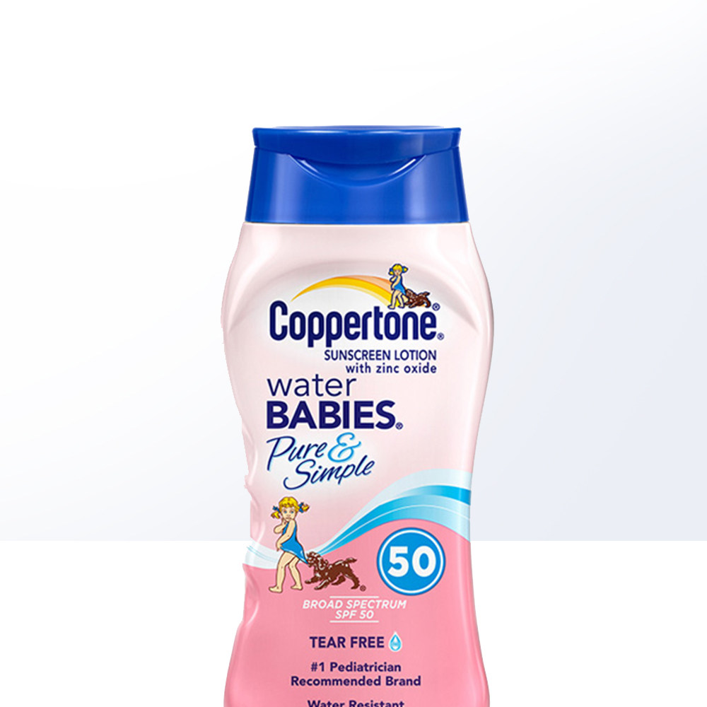 官方直营coppertone水宝宝婴幼儿女士面部物理防晒霜spf50