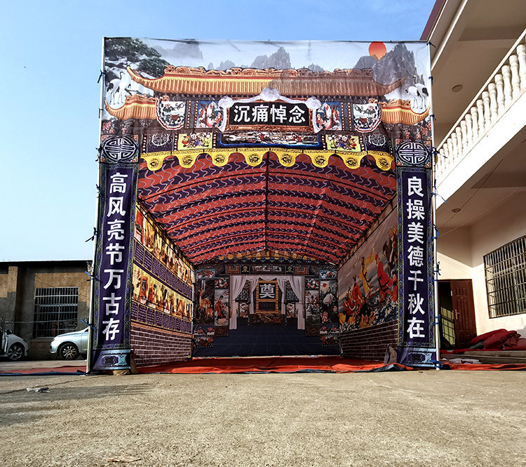 灵堂白事钢架灵棚布置丧事帐篷殡葬用品夜光骨灰盒