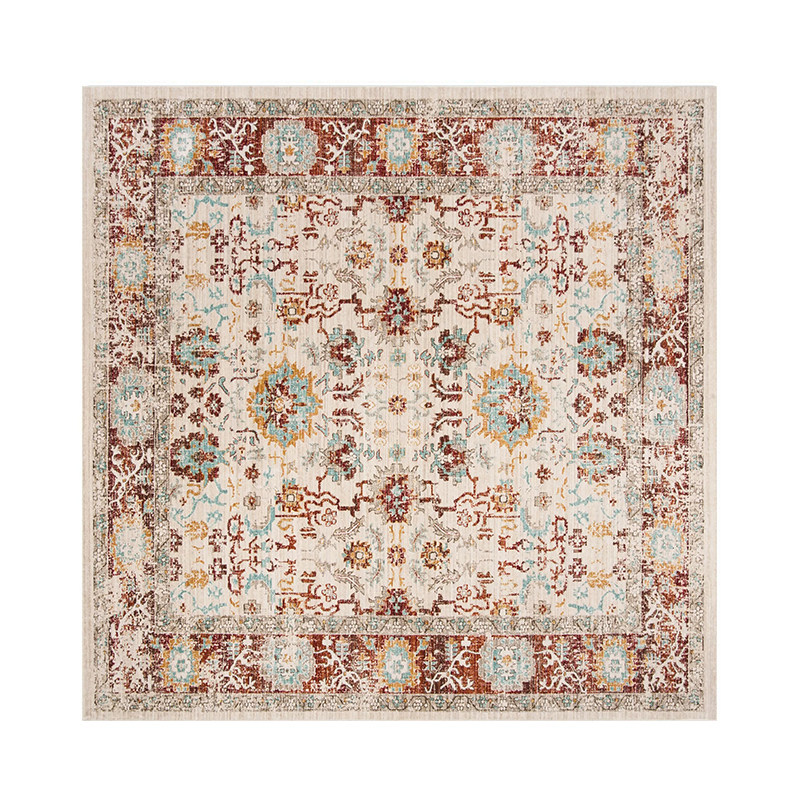 正方形地毯美式复古客厅卧室书房茶几门厅玄关地毯