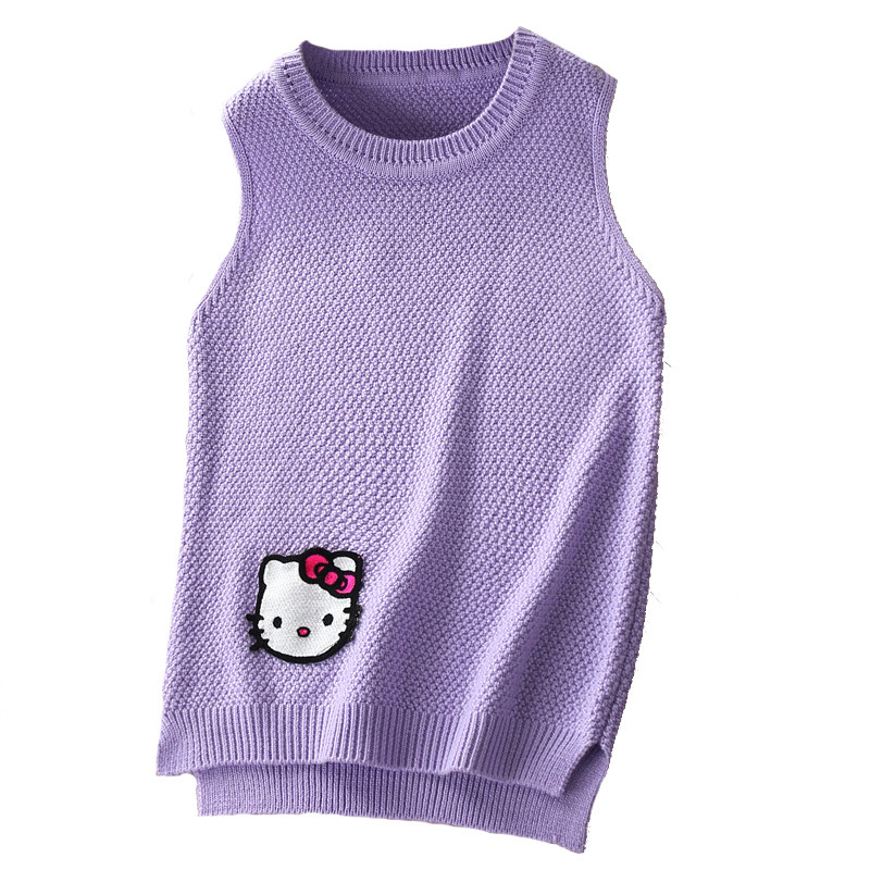 女童毛线背心马甲春秋女孩中大针织坎肩儿童马甲
