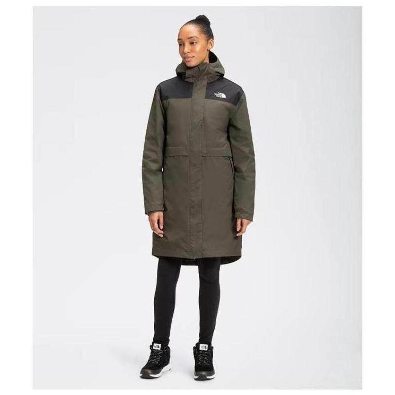 thenorthface北面风衣中长款春秋冬连帽保暖户外休闲衣