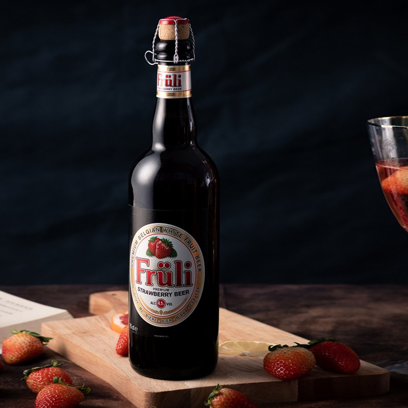 航玖汇 现货比利时fruli芙力草莓啤酒进口精酿水果酒750ml单瓶 - 航玖