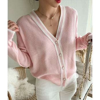 Korea Direct Mail Naning9 Sweater [Naningoo] Women's Thin V-neck Sweater Cardigan