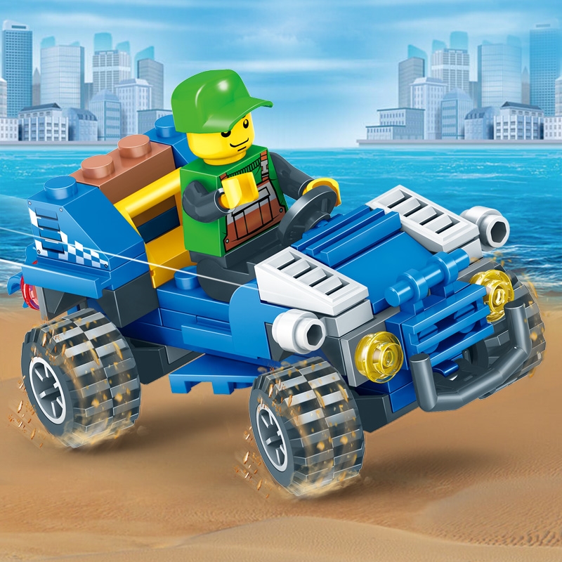 【建构】开智卡车拼插货车汽车组装模型乐高积木拼装益智力动