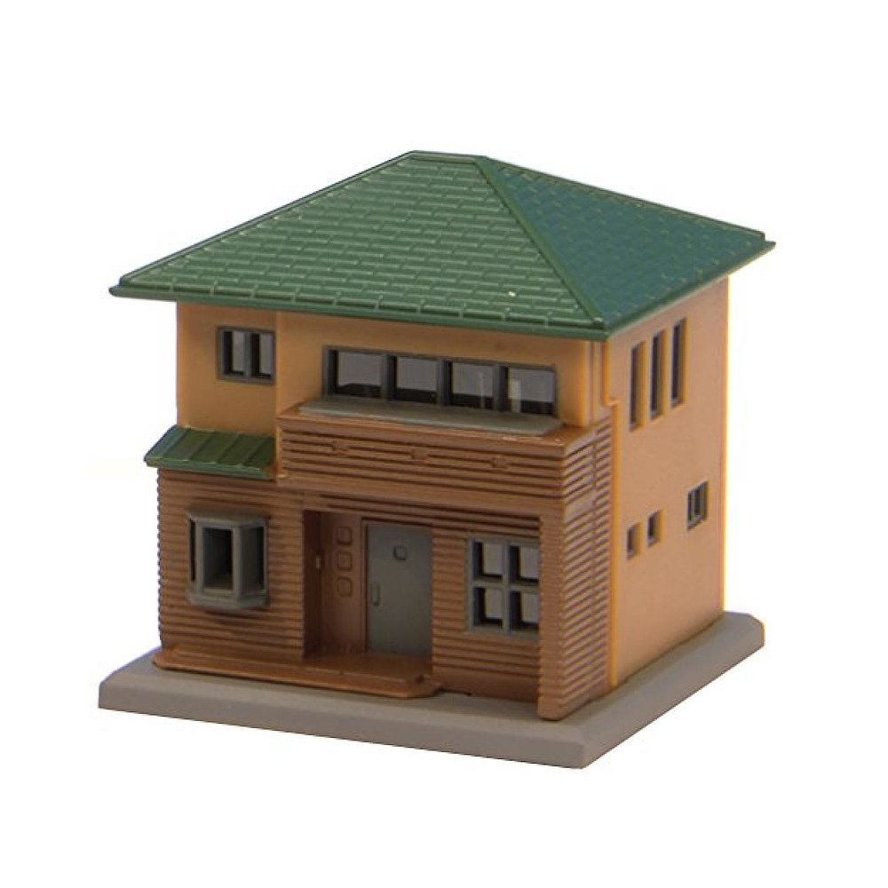 日本直邮rokuhan建筑模型轨距两层层楼住宅茶色模型场景