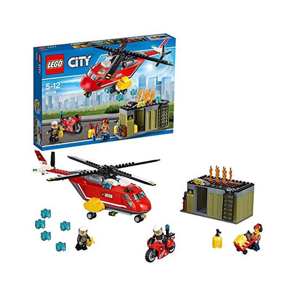 日本直邮lego乐高积木城市消防直升机60108小颗建构