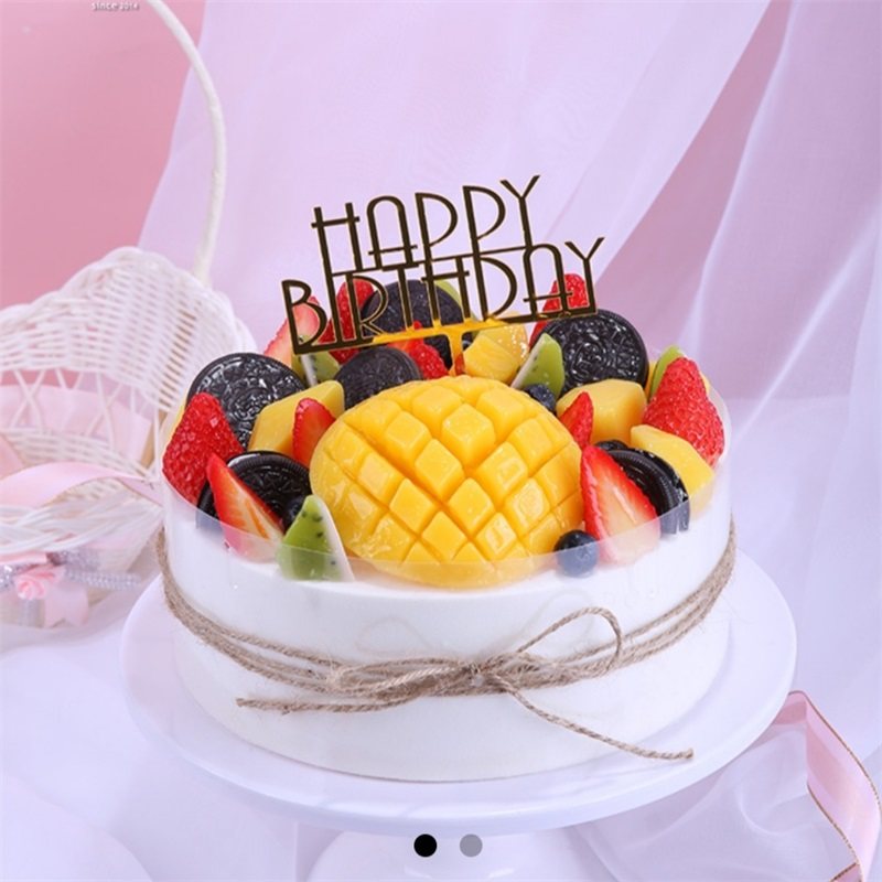 2020新款生日蛋糕模型网红个性卡通水果巧克力仿真假蛋糕样品定制