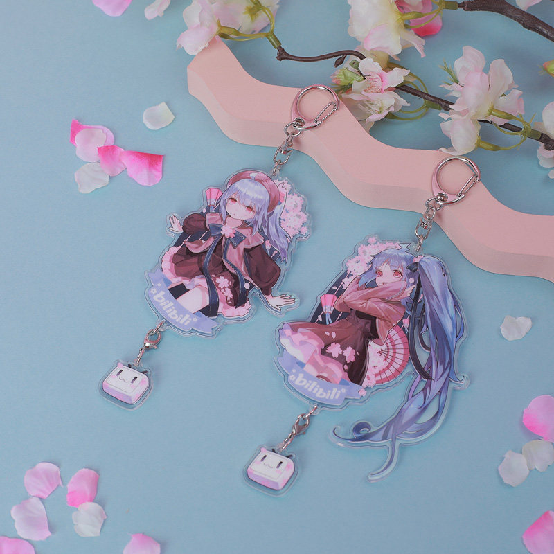 超电文化bilibili哔哩哔哩2233樱花系列亚克力挂件周边动漫挂件