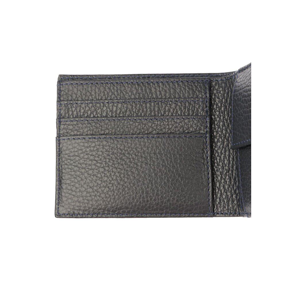 欧洲直邮emporioarmani阿玛尼男士黑色皮革钱包潮流钱包